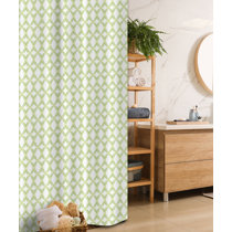 Lime green on sale shower curtain